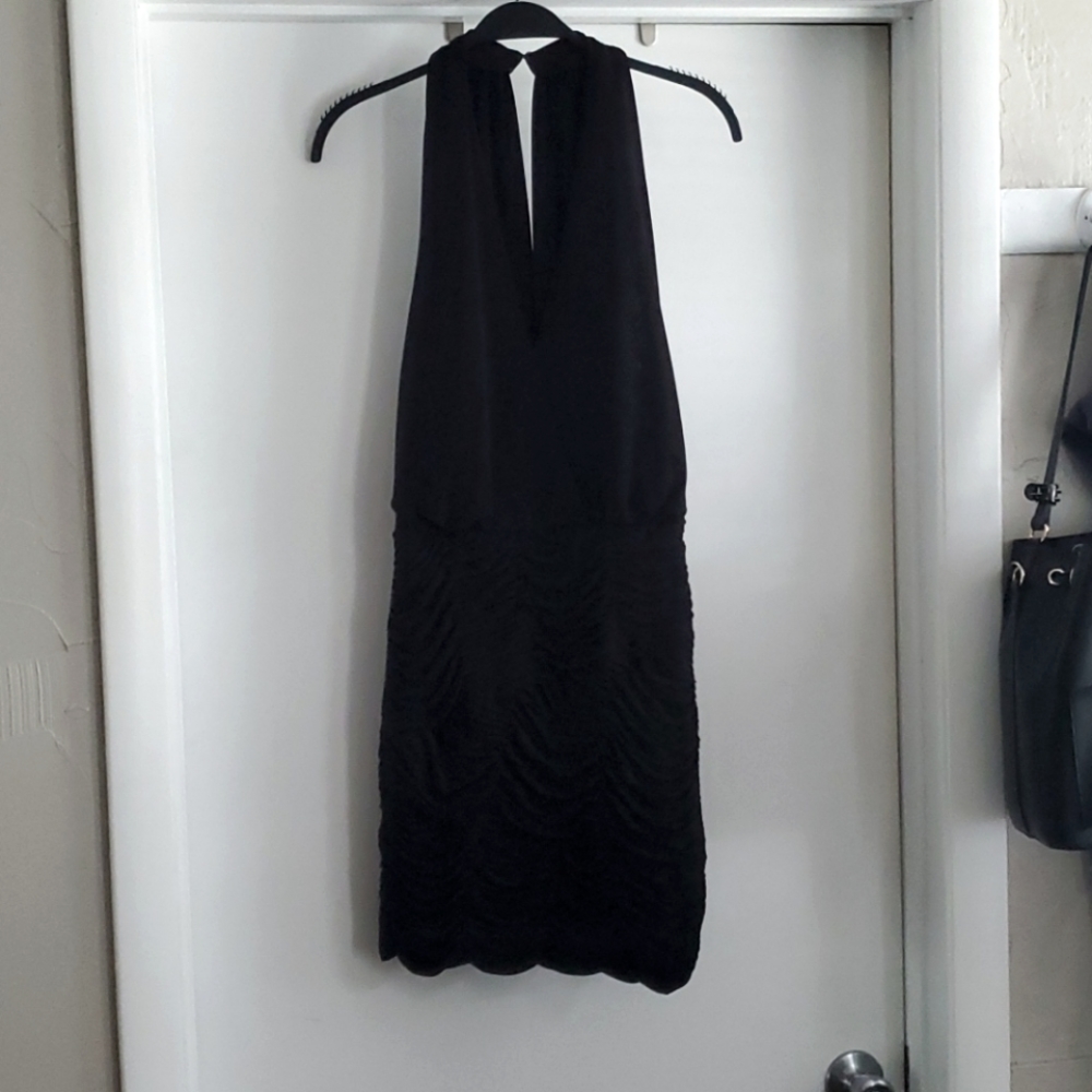 Double deep V little black dress
